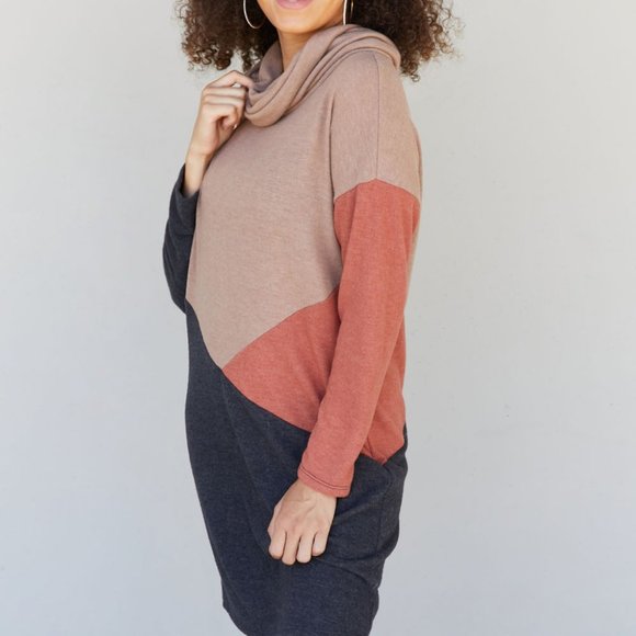 CY Fashion The More The Merrier Color Block Sweater Dress - Picture 3 of 11